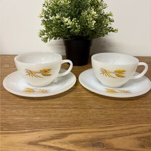 Vintage | Fire King Cups and Saucers
